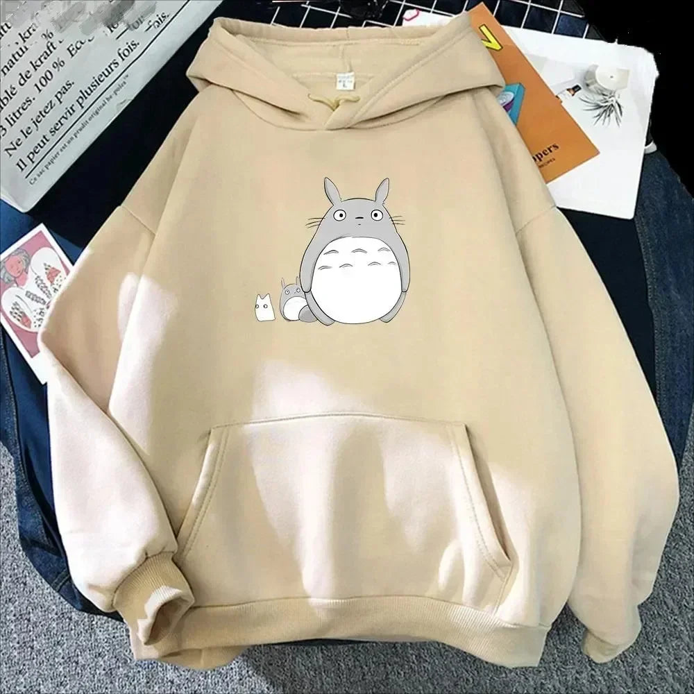 Studio Ghibli Hoodies Women Cotton Hoodie Japanese Anime Printed Sweatshirt Girl Funny Autumn Female Clothing Man Pullover