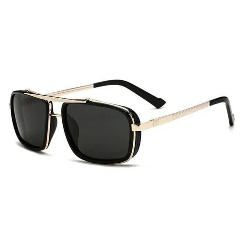 New Sunglasses Punk Sunglasses New Men's Square Uv400 Twin-beam