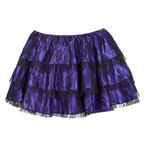 Sexy Layered Mesh Tulle Lace Mini Pleated Skirt Gothic Skirts Showgirl