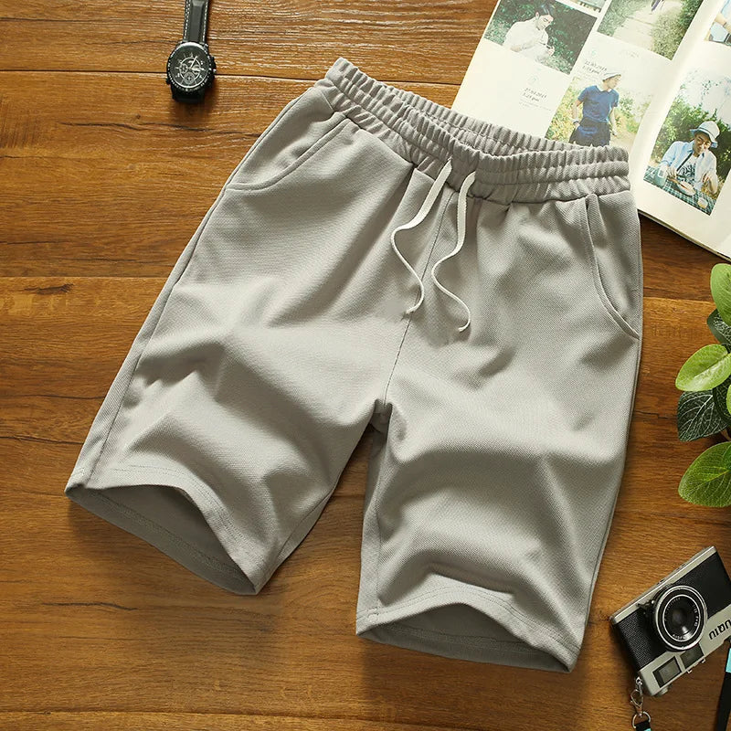 Summer Breathable Men Mesh Shorts Gym Bodybuilding Casual Loose Shorts