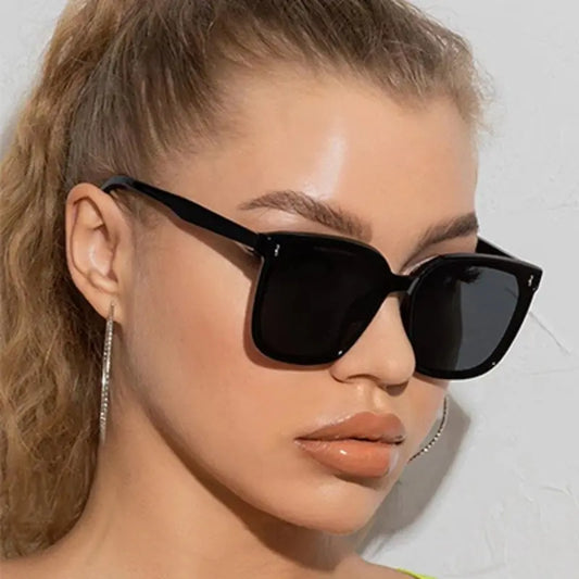New Big Frame Sunglasses for Women Fashion Square Too Glasses Ladies