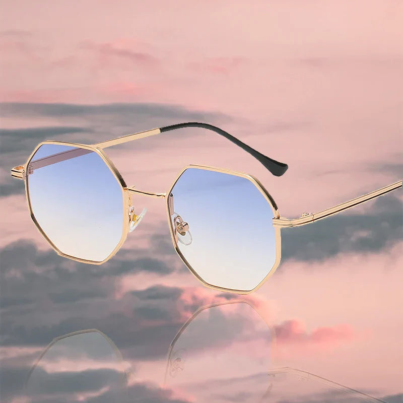 Fashion Retro Sunglasses Classic Metal Polygonal Sunglasses Sunglasses
