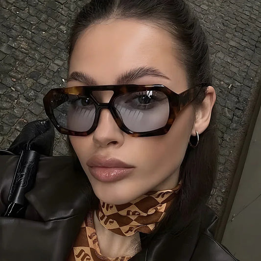 New Women's Fashion Irregular Square Sunglasses Personalized Retro