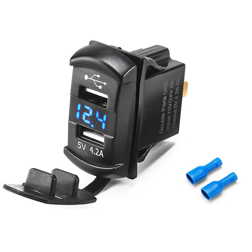 UTV ATV LED Digital Dual USB Car Charger For Can-AM Maverick X3