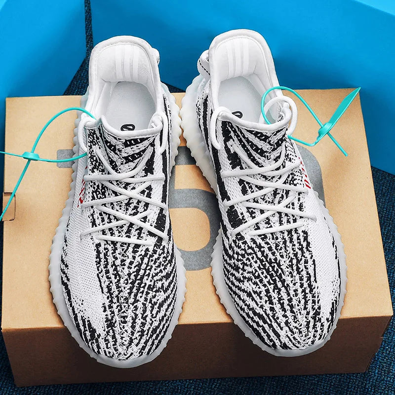 Women's Sports Shoes Mesh Lightweight Soft Sole Jogging Strap Breathable Fashion Sports Walking Casual Tennis Flat Shoes for Men