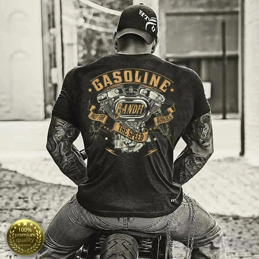 Respect for Bikers Gasoline V-Twin Motorcycle Chopper Motorcyclist T