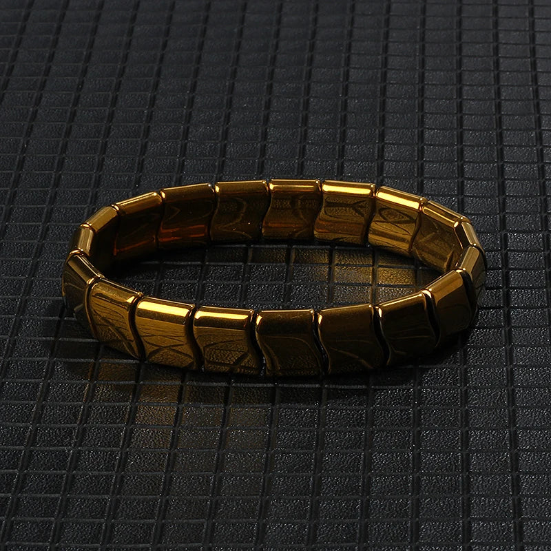 New Arrow Hematite Bracelet Men Fashion Weight Loss No Magnetic Therapy Bracelets for Women Stretch Health Care Bracelet Jewelry