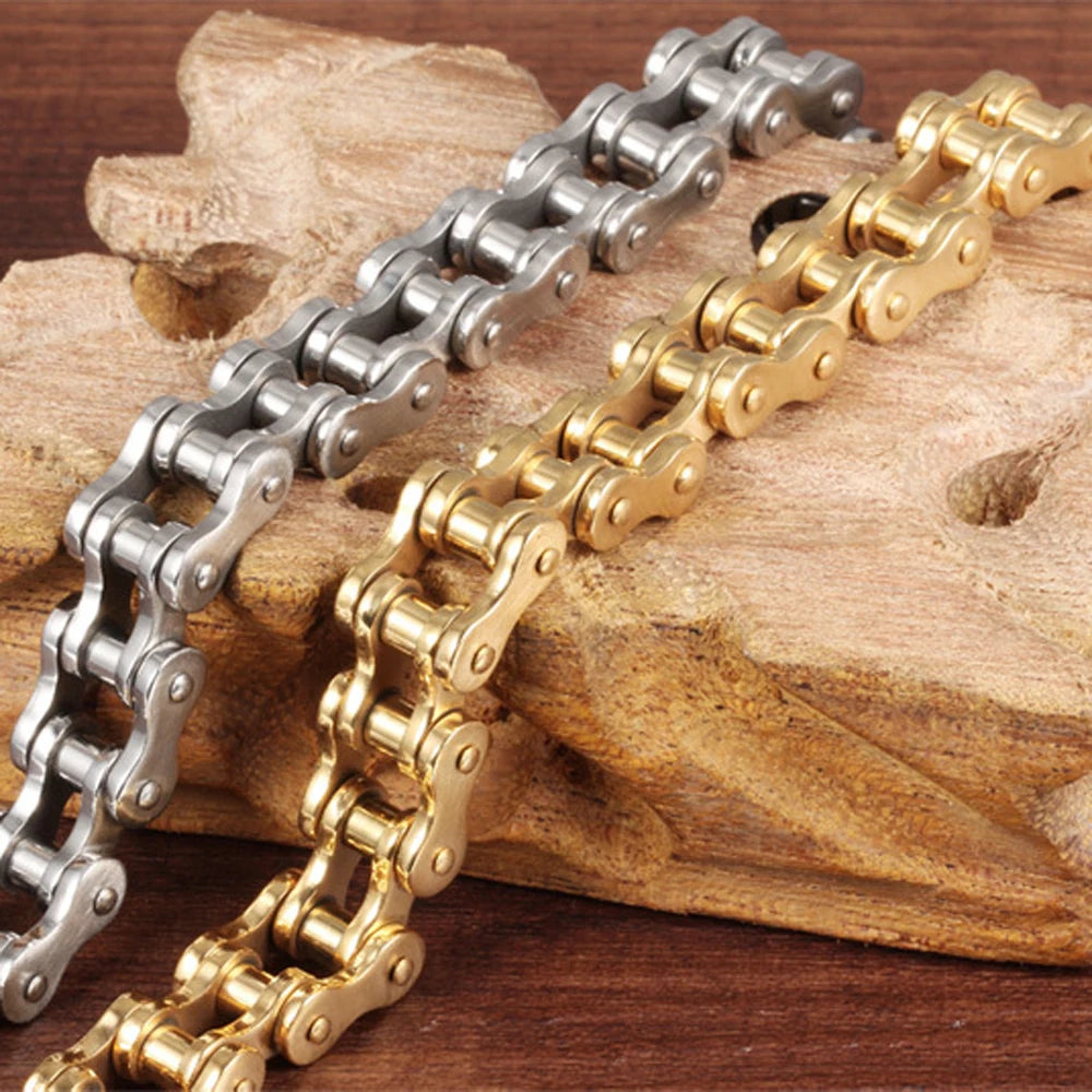 12MM titanium steel personalized and versatile bicycle bracelet for trendy men