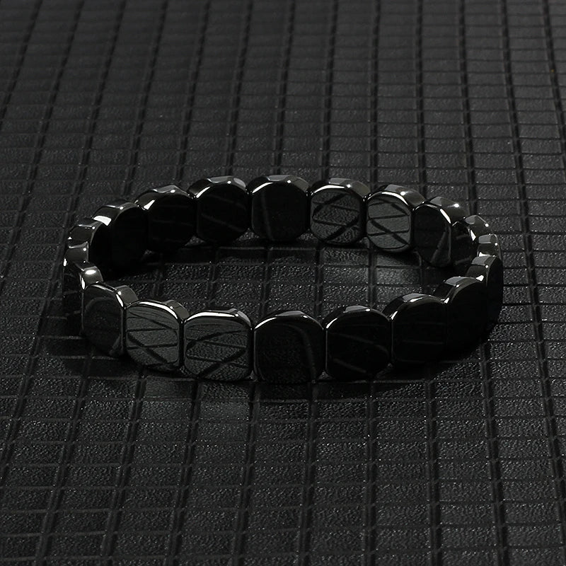 New Arrow Hematite Bracelet Men Fashion Weight Loss No Magnetic Therapy Bracelets for Women Stretch Health Care Bracelet Jewelry