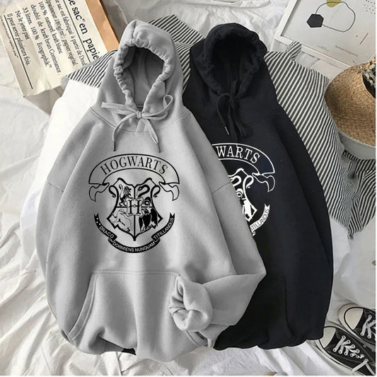 Fashion y2k Hogwarts Printed Hoodies Women Sweatshirt Autumn Winter