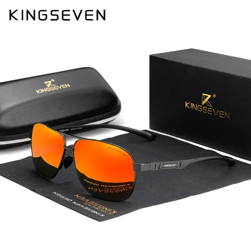 KINGSEVEN Polarized Aluminum Sunglasses Men UV400 HD Lens Pilot Eye