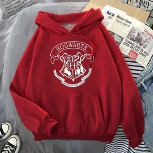 Fashion y2k Hogwarts Printed Hoodies Women Sweatshirt Autumn Winter