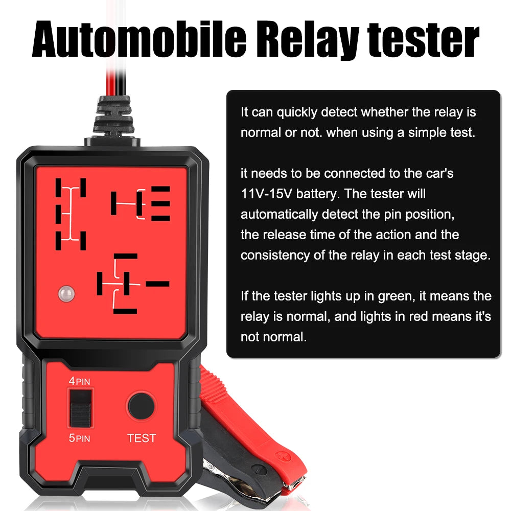 Car Relay Tester Voltage Tester Universal 12V Car Battery Checker