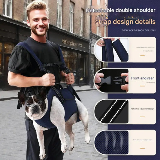 Pet Injury Support Bag, Protects Pet's Spine, Portable Backpack for Medium and Large Dogs, Can Be Carried on One Shoulder