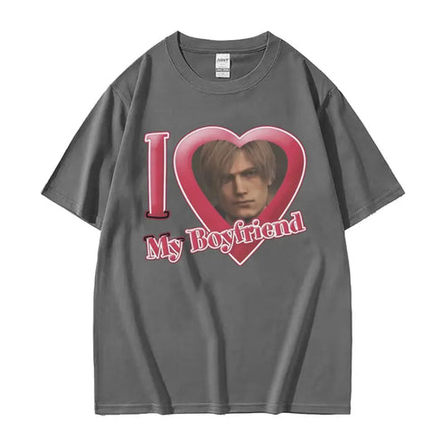 I Love My Boyfriend Leon S Kennedy Graphic T-shirt Men Women's
