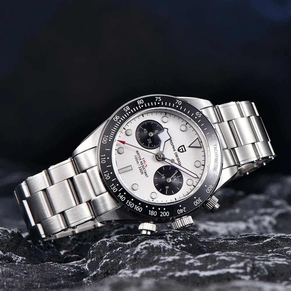 2025 New PAGANI DESIGN Retro Panda Men's Watches Quartz Wristwatch Top Luxury Watch For Man AR Sapphire Mirror Waterproof Clock