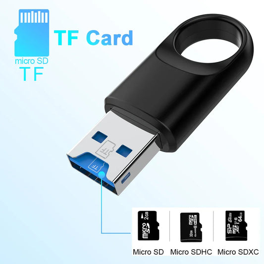 AJIUYU USB Micro SD TF Card Reader USB3.0 Mini Mobile Phone Memory