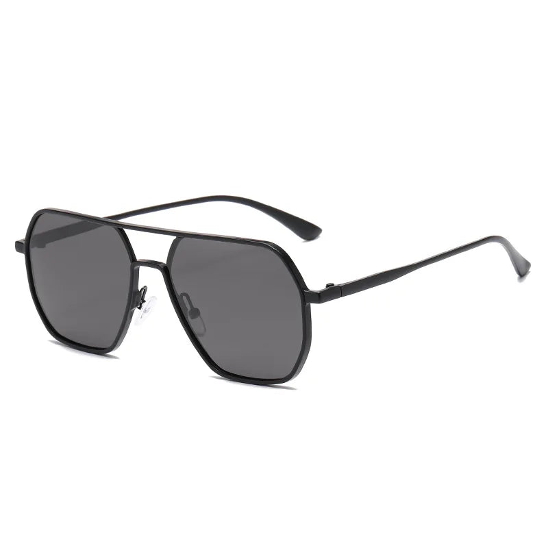 KAMMPT Vintage Polarized Sunglasses Men Fashion Black Shades Eyewear