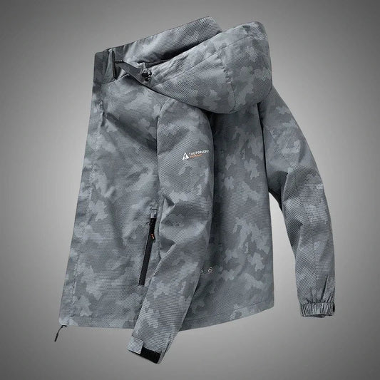 Hooded Hiking Jacket Men Outdoor Bomber Jackets Waterproof Windbreaker