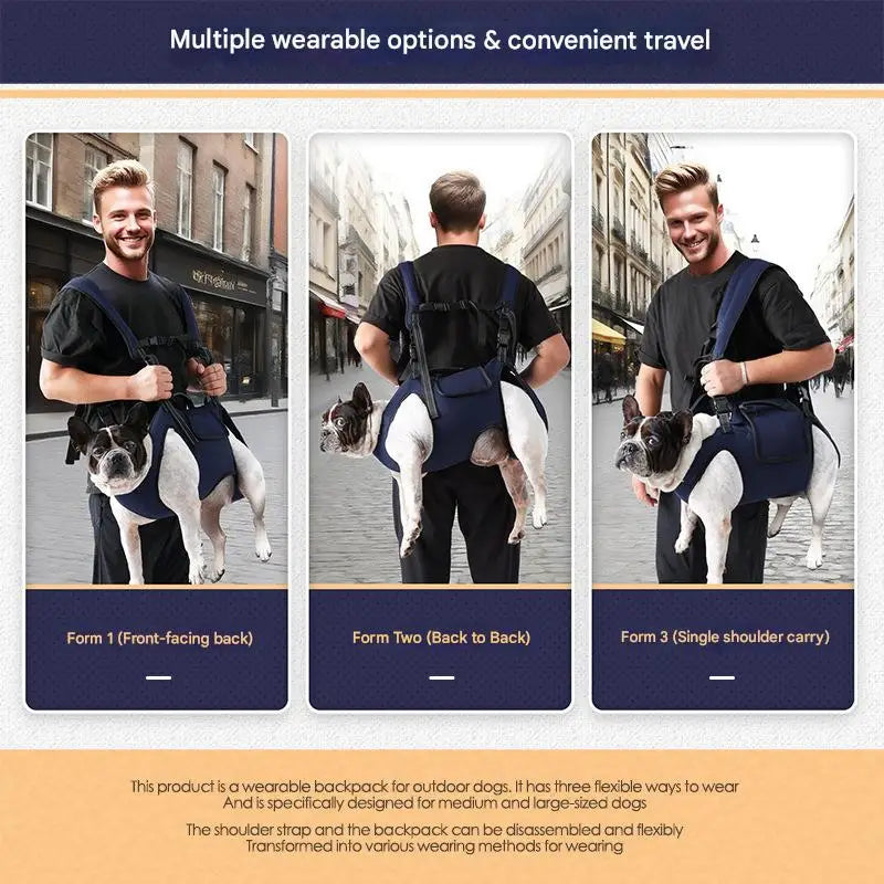 Pet Injury Support Bag, Protects Pet's Spine, Portable Backpack for Medium and Large Dogs, Can Be Carried on One Shoulder