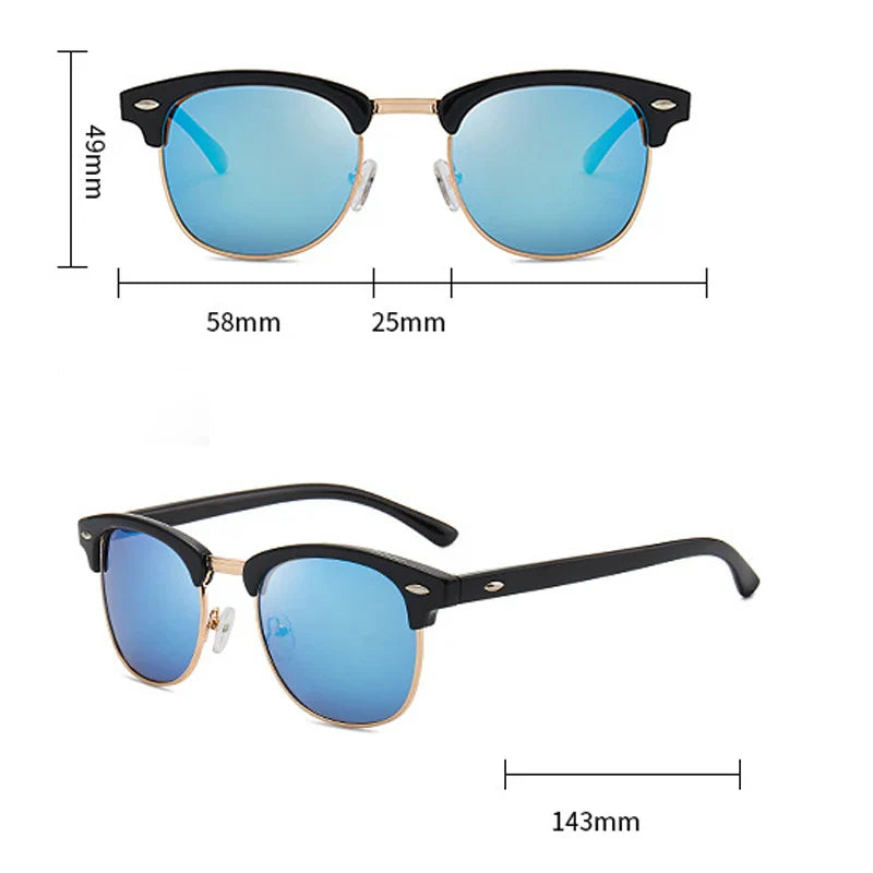 1-2PCS Sunglasses Men Women Brand Design Eye Sun Glasses Women Semi