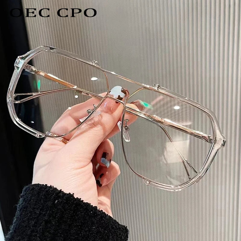 Oversized Sunglasses Women 2023 New Unique One Piece Fashion