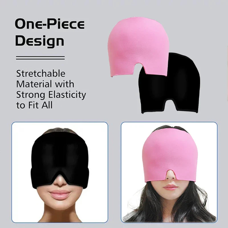 Gel Cold Ice Cap Head Heat Treatment Head Wrap Face Mask Massage Sleep