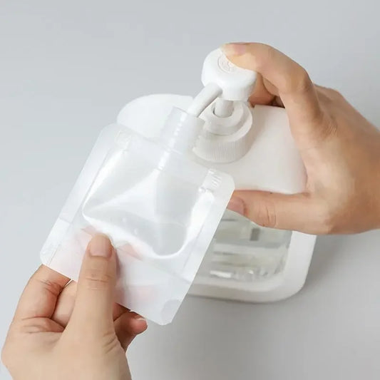 30/50/ML Lotion Dispenser Bag Travel Reusable Pouches Shampoo Liquid