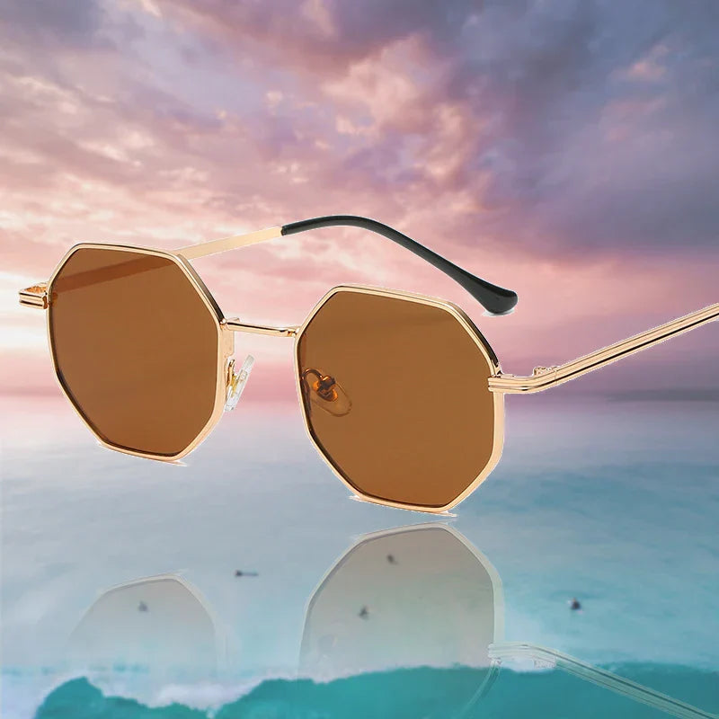 Fashion Retro Sunglasses Classic Metal Polygonal Sunglasses Sunglasses