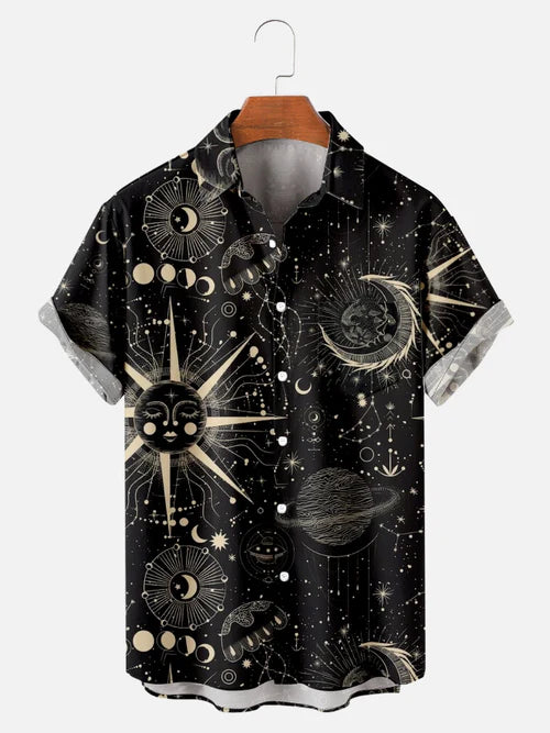 New Hawaiian Shirts For Men's Skull Summer Casual Short Sleeve Y2k
