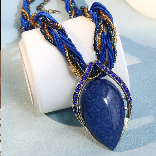 Fashion Bohemia Ethnic Handmade Necklace For Women Bijoux Multilayer