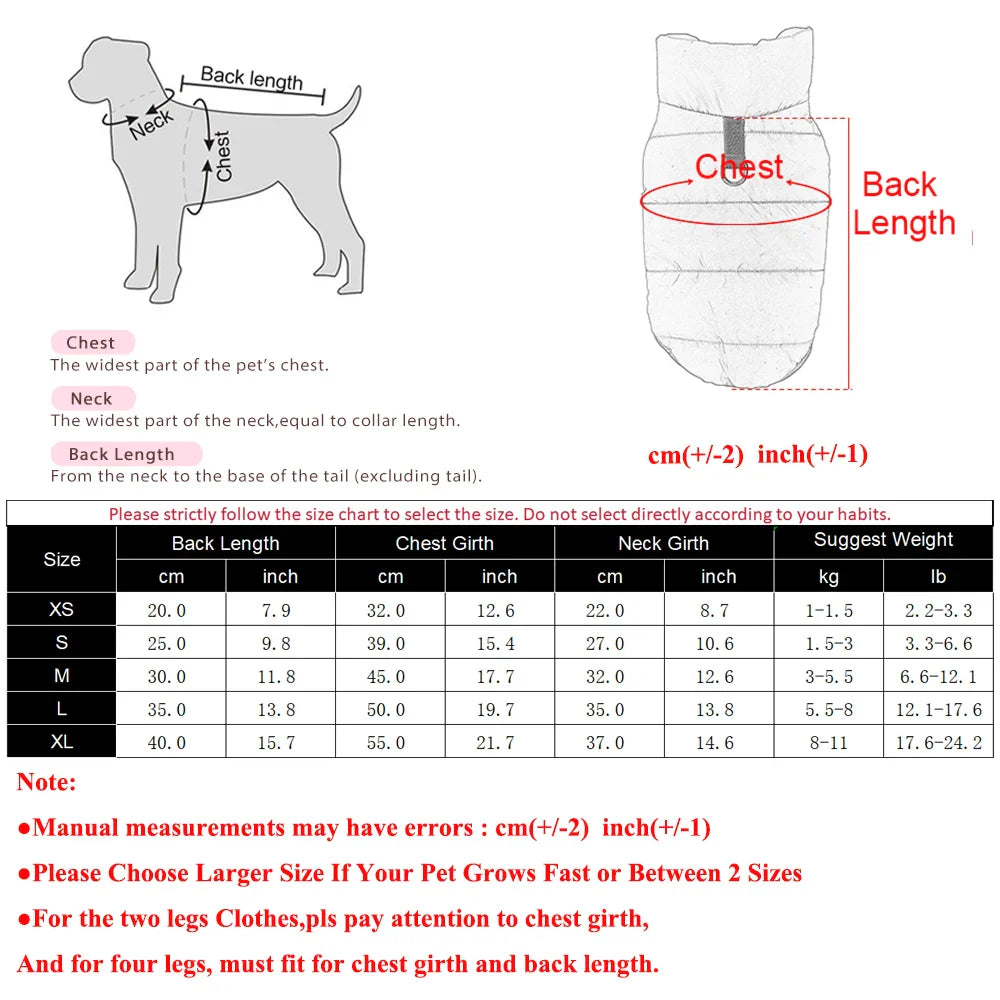 Winter Dog Vest Coat Warm Fleece Pet Clothes for Small Medium Dogs Cats Windproof Puppy Jacket Outfits Chihuahua Pug Costume