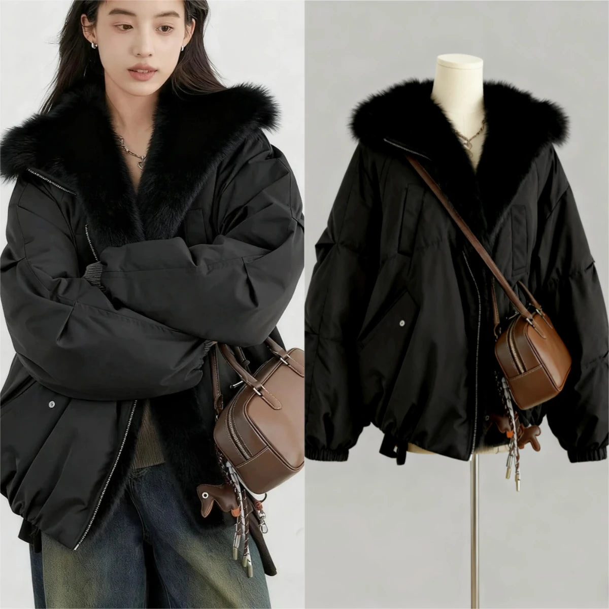 Subculture Harajuku Vintage Safari Coats with Hooded Women Zipper Sweatshirts Casual Streetwear Grunge Jacket Y2k Stand Neck