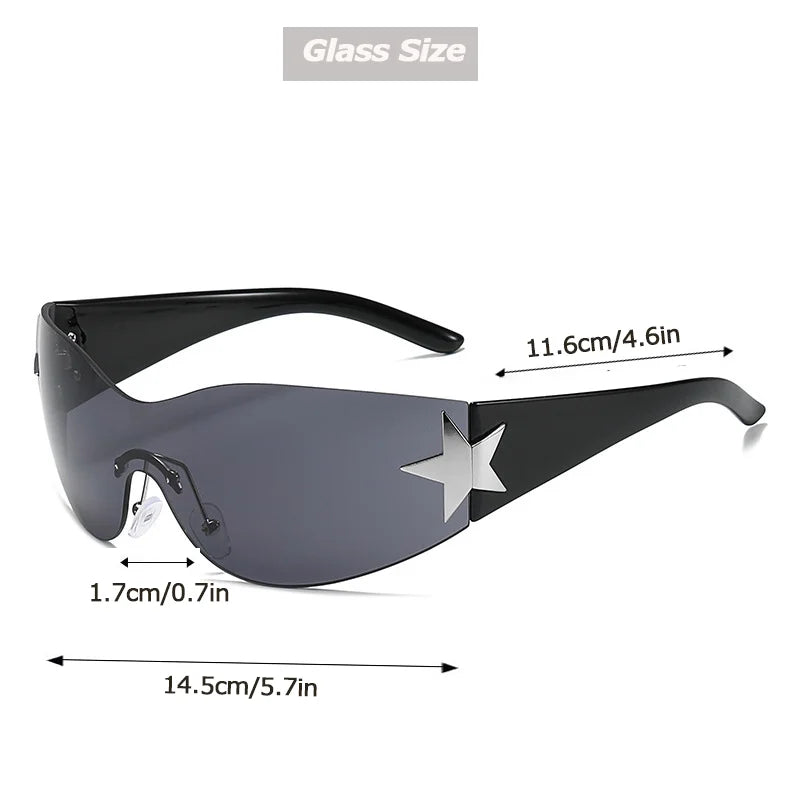 Fashion Sunglasses for Women Men Trendy Shield Wrap Around Sunglasses