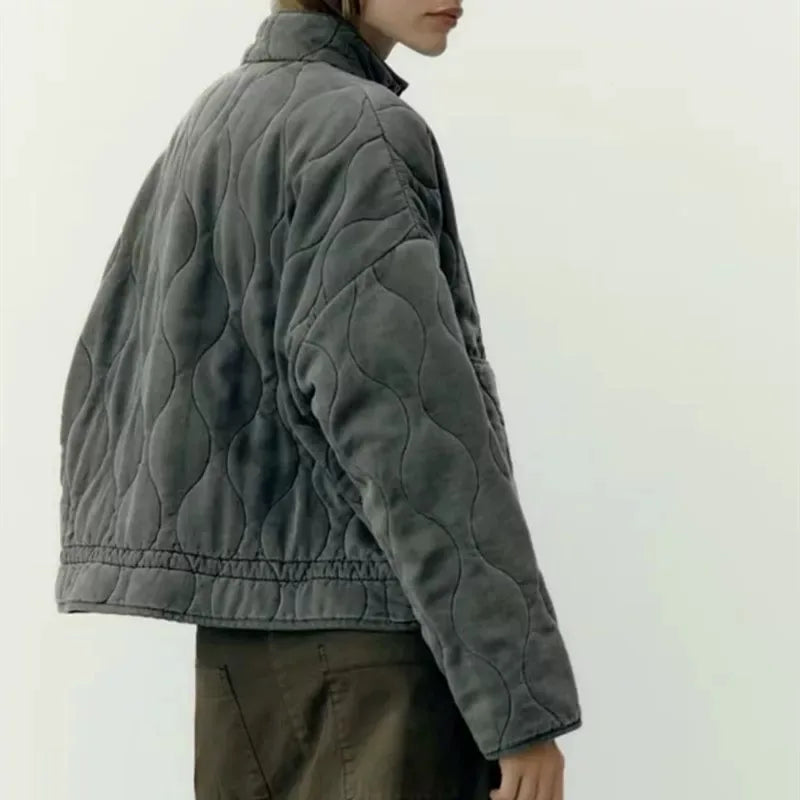 ZW Women's Cotton Jacket Traf 2024 New Arrival Vintage Lenzing Rayon