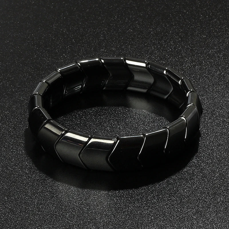 New Arrow Hematite Bracelet Men Fashion Weight Loss No Magnetic Therapy Bracelets for Women Stretch Health Care Bracelet Jewelry