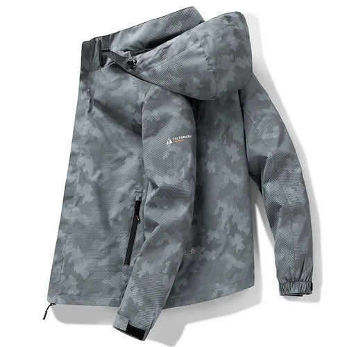 Hooded Hiking Jacket Men Outdoor Bomber Jackets Waterproof Windbreaker