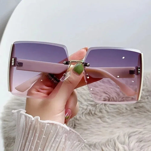 Korean Style Classic Black Big Square Shades Sunglasses for Women Men