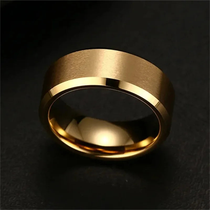 Charm Jewelry Ring for Men Women Stainless Steel Black Rings Wedding