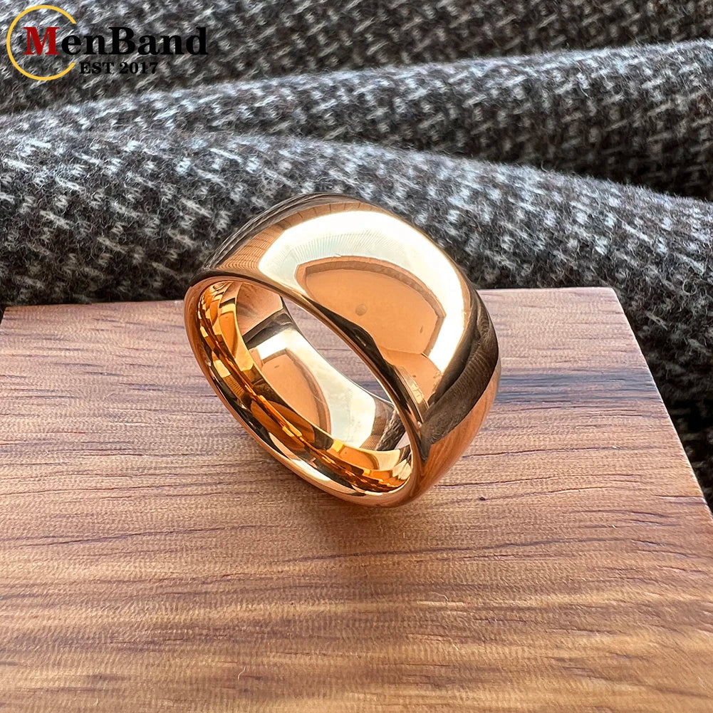 MenBand Classic 10mm Men Tungsten Rings Wedding Band Fashion Jewellery Dome High Polishing Comfort Fit 7-15