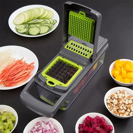 16pcs/Set Vegetable Chopper Onion Chopper Handle Food Grate Food
