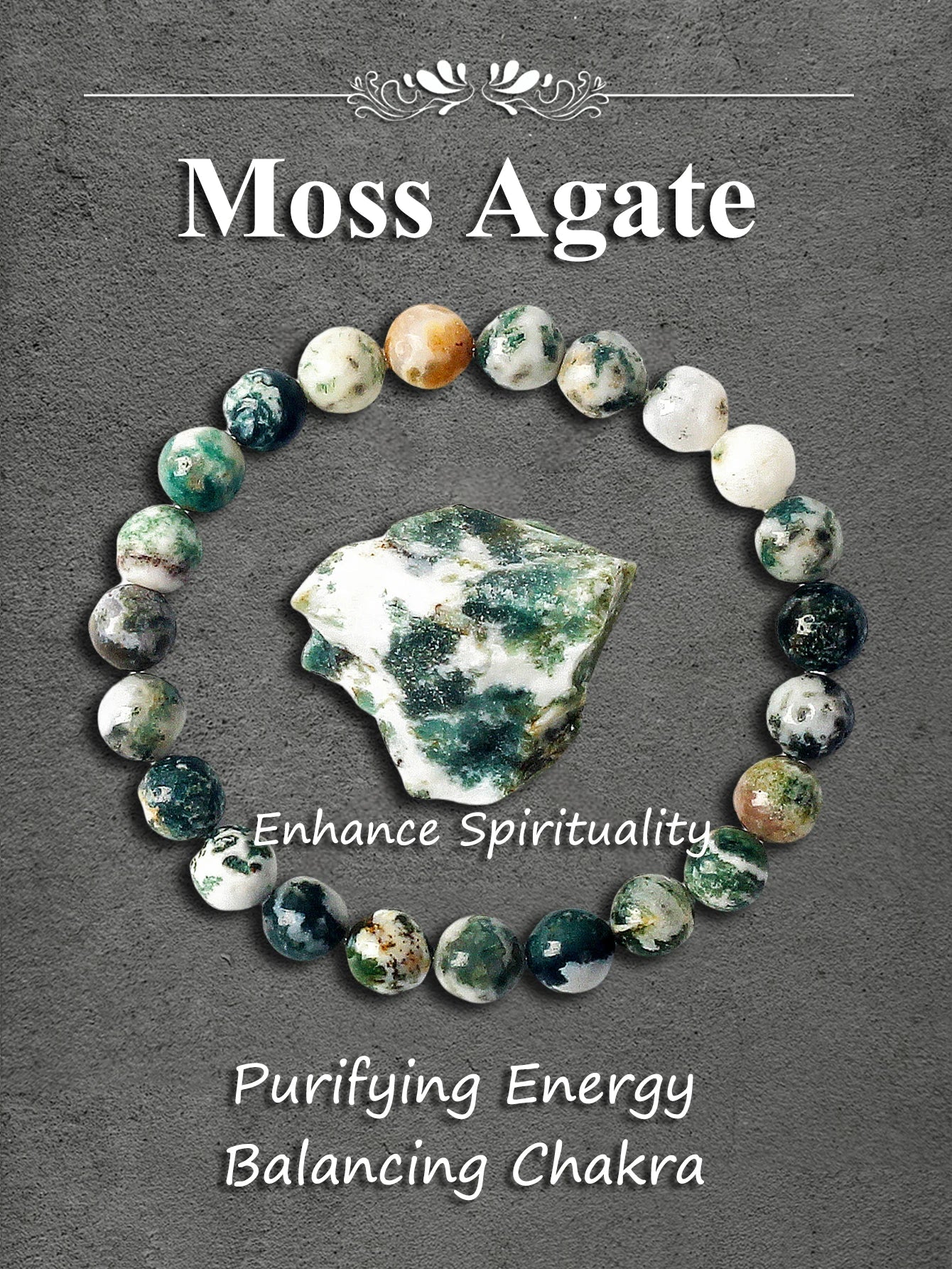 Natural Malachite Stone Beaded Bracelet for Healing Protection Positive Energy Spiritual Balance Yoga Meditation Chakra Jewelry