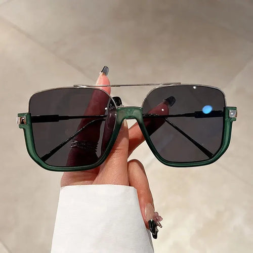 KAMMPT Retro Pilot Sunglasses Fashion Men Women Square Driving UV400