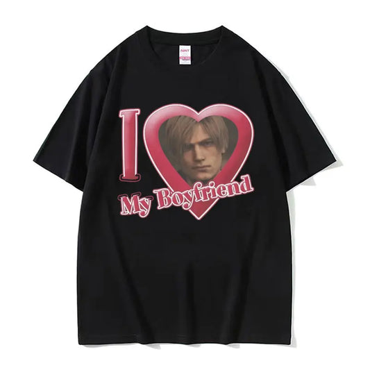 I Love My Boyfriend Leon S Kennedy Graphic T-shirt Men Women's