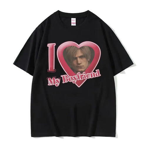 I Love My Boyfriend Leon S Kennedy Graphic T-shirt Men Women's