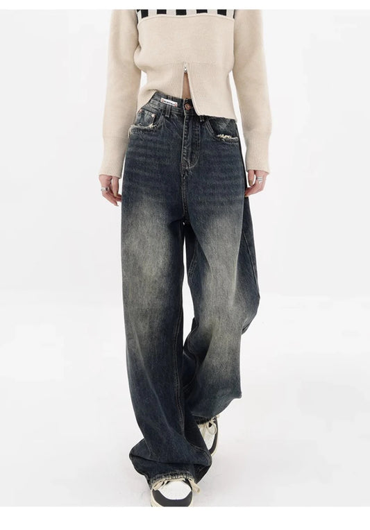 Harajuku Y2K Loose Jeans Women's Streetwear Retro Fashion High Waisted