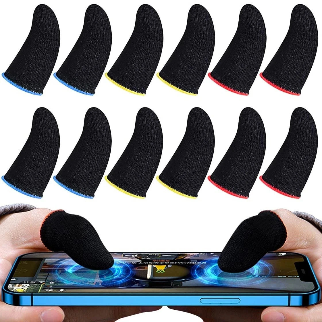 Gaming Finger Sleeve Breathable Fingertips For PUBG Games Anti-Sweat