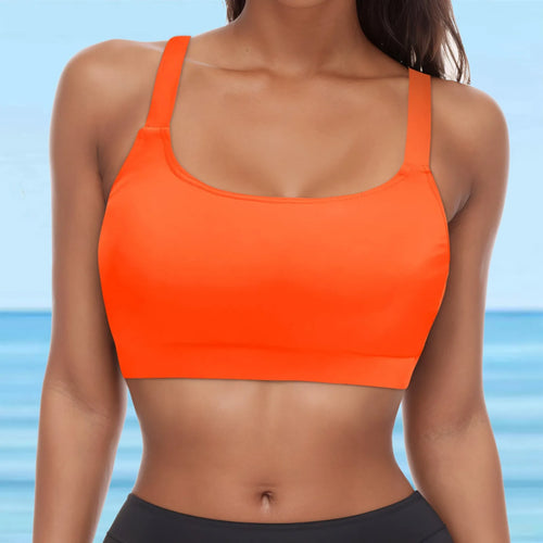 2024 Women’s Seamless Camo Swimwear Tops Fitness Breathable Push Up