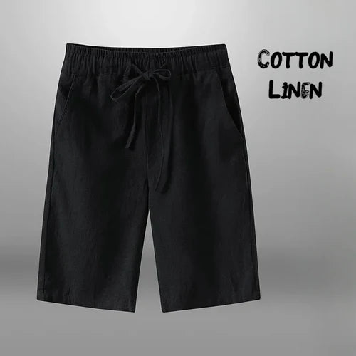 Men Shorts for Men Cotton Linen Casual Breathable Beach Shorts Men's