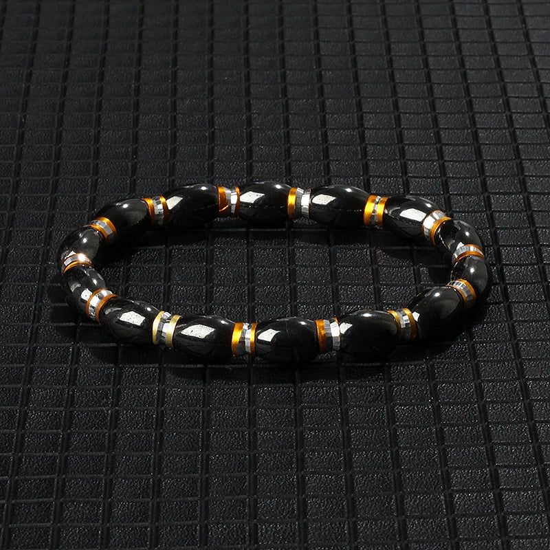 New Arrow Hematite Bracelet Men Fashion Weight Loss No Magnetic Therapy Bracelets for Women Stretch Health Care Bracelet Jewelry